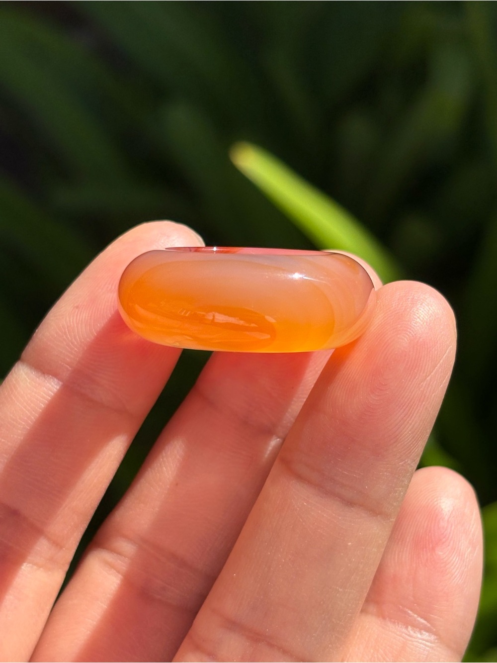 SIZE 7.5 Natural Red Banded Agate Dome Ring 2619 - Picture 7 of 7